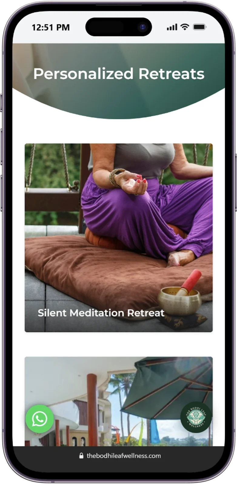 Responsive Our Crew page of the bodhi-leaf website displayed on a mobile device.