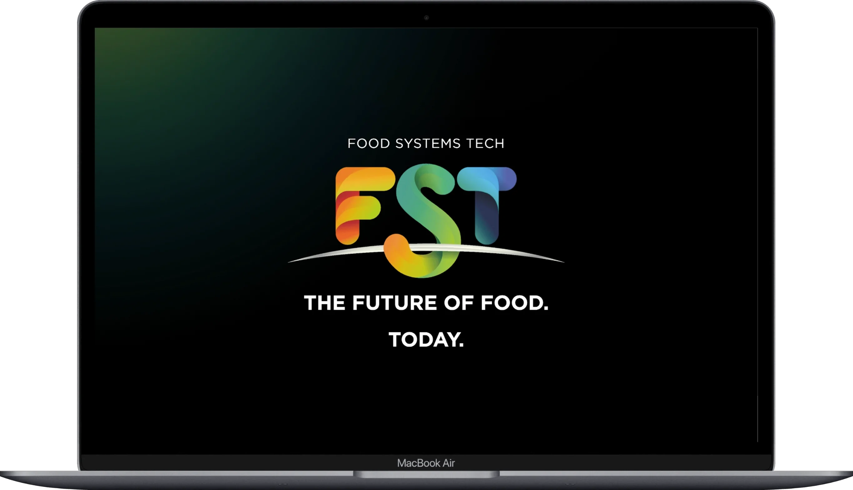 The page of the fst website displayed on a laptop.